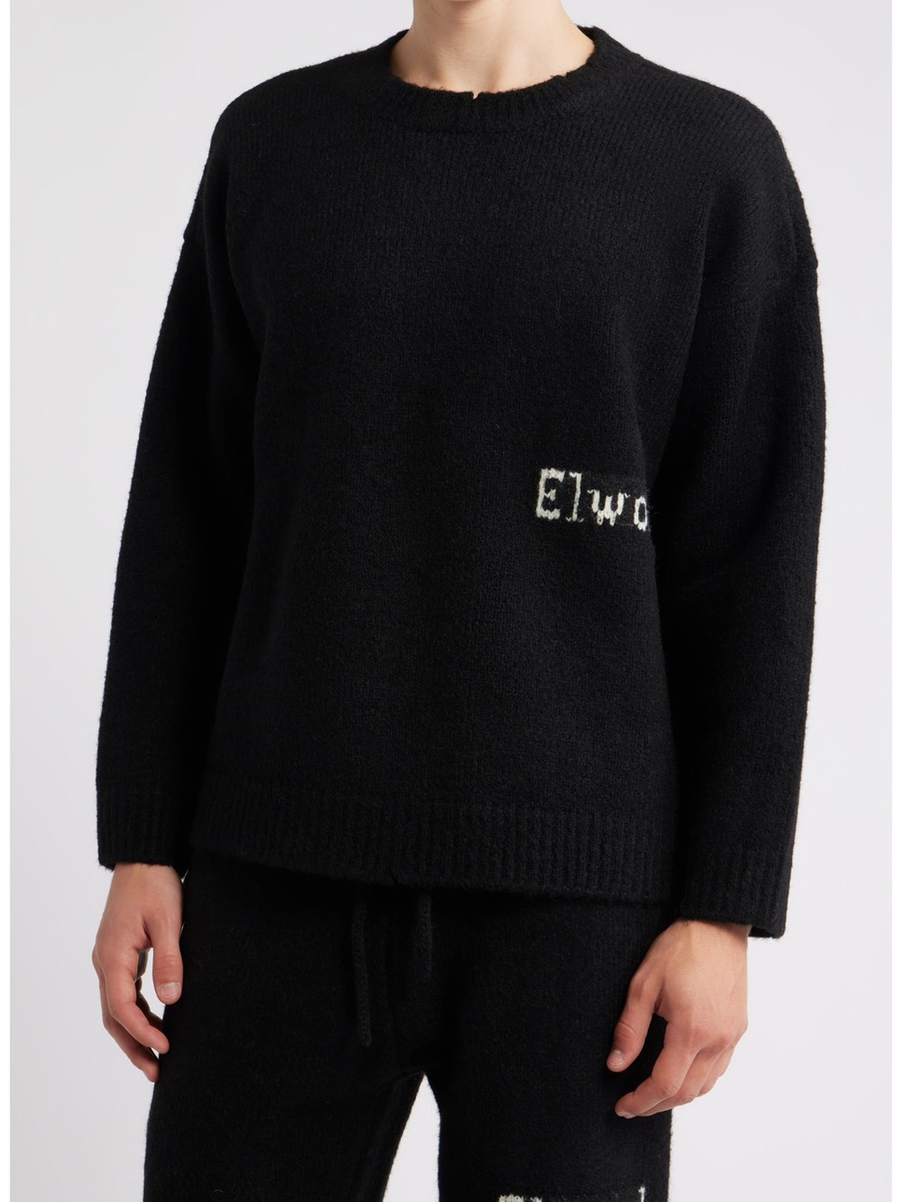 Elwood Black Crewneck Sweater - Men's